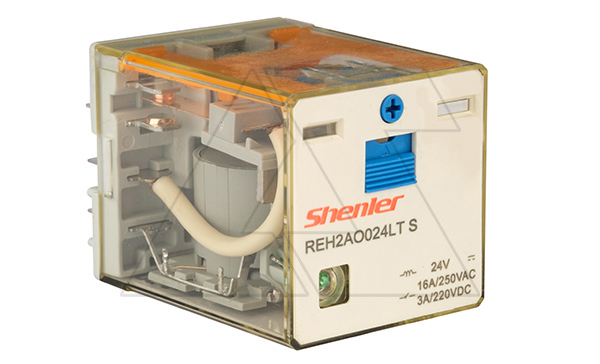 Реле REH2AO024LTS, 2NO, 16A(400VAC)/ 10A(220VDC), 24VDC, мех. индикация, тест-кнопка с блокировкой, LED, магнит