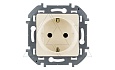 Inspiria - Розетка 2P+E нем. стд. со шторками (сл.кость) от интернет-магазина amperkin.by
