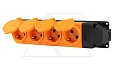 Tena - Блок розеточный 4х2P+E c крышкой, IP44, моноблок, оранжевый от интернет-магазина amperkin.by