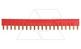 Перемычка гребневая JB20-1Red, 20P, красный, для цоколя 6W и реле SIR6W от интернет-магазина amperkin.by