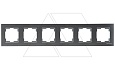 Rita - Рамка 6 постов, горизонтальный монтаж, нерж. сталь от интернет-магазина amperkin.by