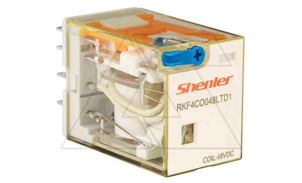 Реле RKF4CO048LTD1, 4CO, 6A,(250VAC/30VDC), 48VDC, мех. индикация, тест-кнопка с блокировкой, диод +A1/-A2, LED