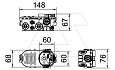 Подрозетник UE 66 одиночный, с доп. пространством, 650°С, Ø64мм, h=66мм, для спл. стен, c винтами, c воздухонепр. мембр. вводами, черный, полипропилен от интернет-магазина amperkin.by