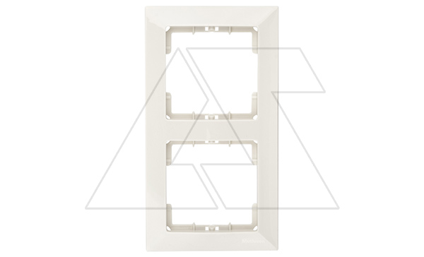 Candela - Рамка 2 поста, к механизмам серии 21, вертикальный монтаж, белый