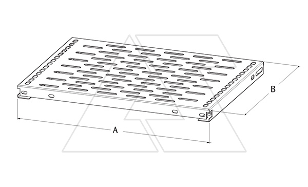 Панель горизонтальная 696x372мм для щита Ш=800мм, оцинкованная