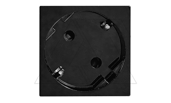 Mosaic - Розетка 2P+E, 2М, защ. шторки, пруж. зажимы, со смещением контактов 45°, черная