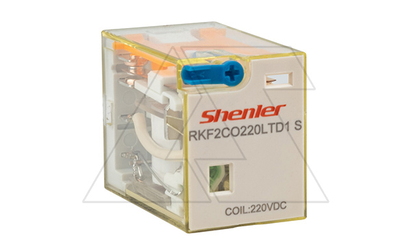 Реле RKF2CO220LTD1S, 2CO, 15A(250VAC/30VDC)/10A(60VDC), 220VDC, мех. индикация, тест-кнопка с блокировкой, диод +A1/-A2, магнит, LED