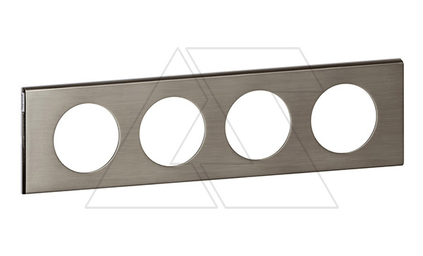 Celiane - Рамка 4 поста фактурная сталь