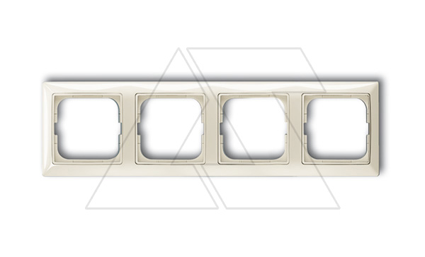 Basic 55 - Рамка на 4 поста (шале-белый)