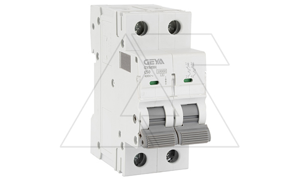 Авт. выключатель GYM9H-2P-50C, 2P, 50A, хар-ка C, 10kA, 2M