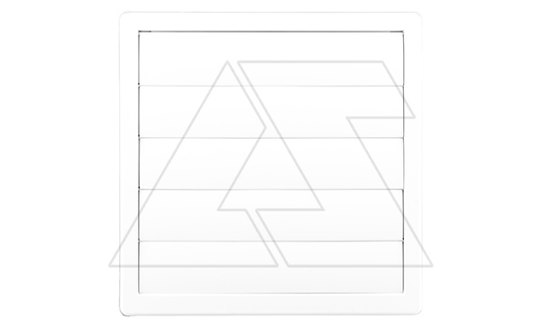 Решетка вентиляционная с жалюзи квадратная 170х170мм круглым выводом Ø150мм, белый (стикерованный)