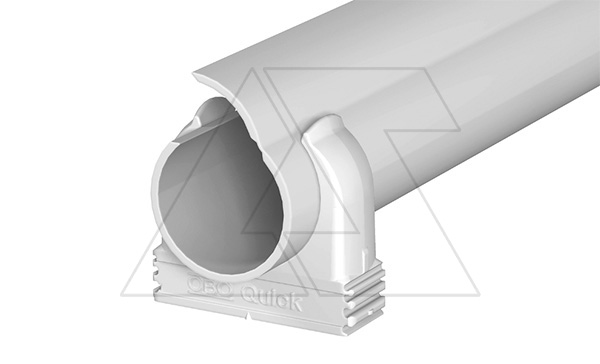 Комплект 2954 M16 LGR из 156шт. зажимов Quick clip OBO и 50м трубы Quick-Pipe М16, серый, ПВХ