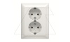 Basic 55 - Розетка 2x2P+E нем. стд. (белый)