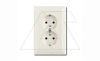 Basic 55 - Розетка 2x2P+E нем. стд. (шале-белый) от интернет-магазина amperkin.by