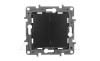 Etika - Переключатель на 2 направления двухклавишный (антрацит)