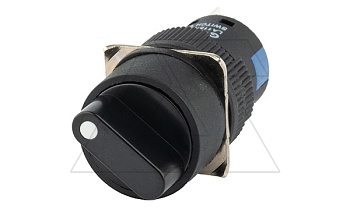 Переключатель LA115-C-11XA, 0-I, фиксация, черный, круглый, 1CO, 16mm, IP40