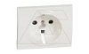 Galea Life - Обрамление для розетки 2Р+Е нем.стд. со шторками, White от интернет-магазина amperkin.by