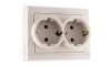 JOWISZ - Розетка 2x2P+E, бежевый