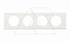 Celiane - Рамка 4 поста CORIAN белый рельеф от интернет-магазина amperkin.by