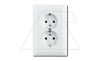 Basic 55 - Розетка 2x2P+E нем. стд.с защитными шторками (белый) от интернет-магазина amperkin.by