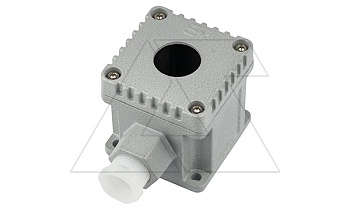 Корпус для поста кнопочного, алюминий, серый, 75x80x56mm, 1 место 30mm, IP66