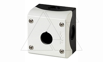 Корпус для поста кнопочного M22-I1, пластик, серый верх и черное основание, 1 монтажное место, IP67/69K