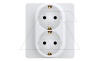Inspiria - Розетка 2x2P+E нем. стд. (белый)