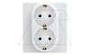 Inspiria - Розетка 2x2P+E нем. стд. (белый) от интернет-магазина amperkin.by