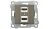 Rita - Розетка 2xHDMI, антрацит от интернет-магазина amperkin.by