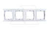 OPAL - Рамка 4 поста, белый