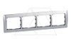 Galea Life - Рамка Metallic на 4 поста горизонтальная, Brushed Aluminium от интернет-магазина amperkin.by