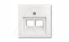Basic 55 - Лицевая панель для двойной информационной розетки (сл.кость)
