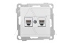 21 - Розетка телефонная 2хRJ-12, белый