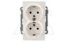 21 - Розетка двойная 2x2P+E, белый от интернет-магазина amperkin.by