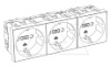 Розетка SKS-D0 RW3, 3х2P+E нем. ст., 16А, 250V ~, 0°, пруж. зажимы, защ. шторки, белый, поликарбонат от интернет-магазина amperkin.by