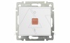 Valena - Выключатель двухполюсный с индикацией, белый