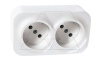 Quteo - Розетка 2х2P моноблок, белая