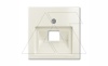 Basic 55 - Лицевая панель для одинарной информационной розетки (шале-белый)