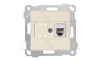 Rita - Розетка телефонная 1хRJ-12, сл.кость