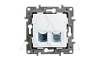 Etika - Розетка RJ11+RJ45 5E UTP (белый) от интернет-магазина amperkin.by
