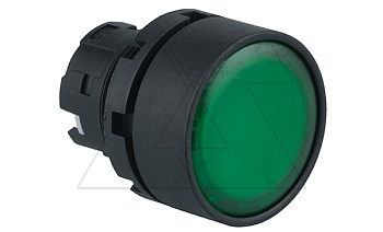 Головка кнопки PB3E, плоская, зеленая, без фиксации, с подсветкой, 22mm, IP65