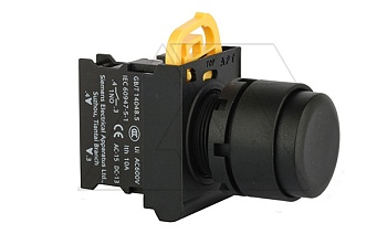 Кнопка выступающая PB3E, черная, без фиксации, без подсветки, 1NO, 6A 230VAC/24VDC, 22mm, IP65