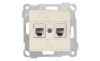 Rita - Розетка телефонная 2хRJ-12, сл.кость
