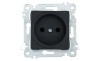 21 - Розетка 2P, черный мат