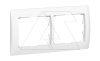 Galea Life - Рамка на 2 поста горизонтальная, White