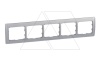 Galea Life - Рамка на 5 постов горизонтальная, Aluminium