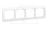Galea Life - Рамка на 4 поста горизонтальная, White