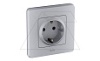 Inspiria - Розетка 2P+E нем. стд. (алюминий) от интернет-магазина amperkin.by