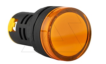 Индикатор светодиодный моноблочный AD116-22DS, желтый, LED 220VAC/DC, IP65, 22mm