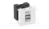 Мультимед. рамка MTG-2UC1.2 RW1 с разъемом 2xUSB, 2х600 мА, 2М, пр. вывод, белый, поликарб. от интернет-магазина amperkin.by
